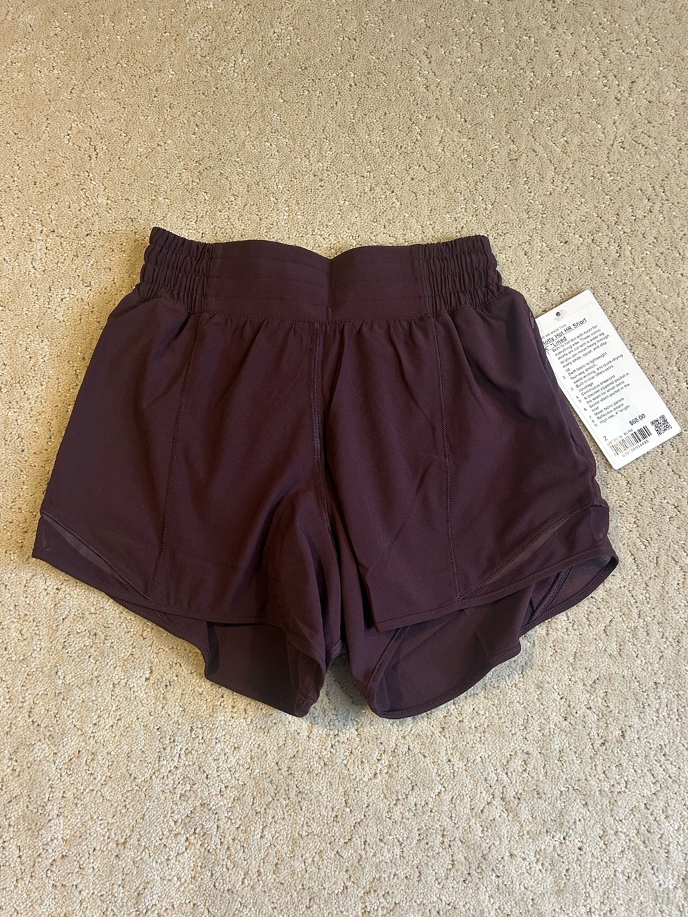 NWT Lululemon Hotty Hot HR Shorts 4" Lined BLPM Women's 2